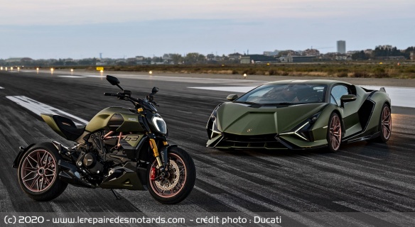 Ducati Diavel 1260 et Lamborghini