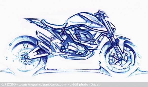 Dessin Ducati Monster 2021