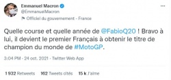 Le tweet du Président de la République