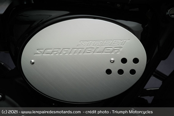 La nouvelle plaque numéro de la Triumph Street Scrambler 900