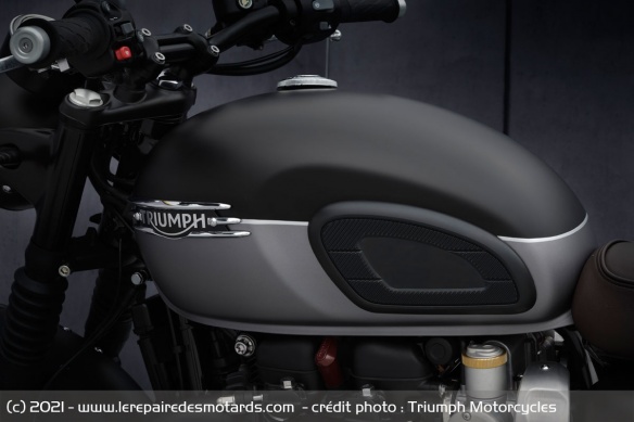 Le réservoir de la Triumph Bonneville T120 Black