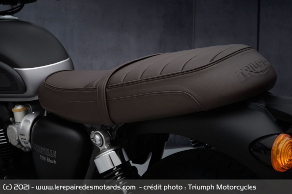 La selle de la Triumph Bonneville T120 Black