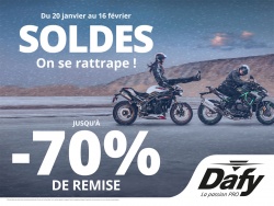 Soldes Hiver Dady : 70% sur l'équipement moto