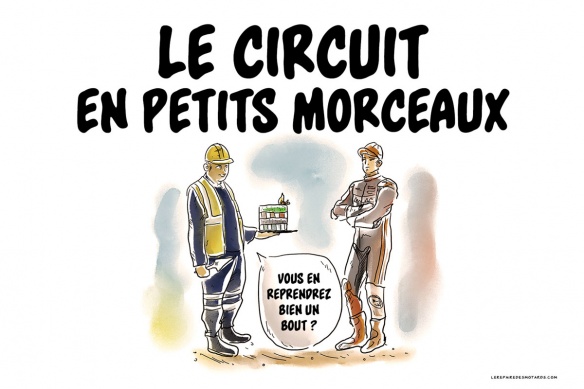 Circuit moto en miettes en Indonésie