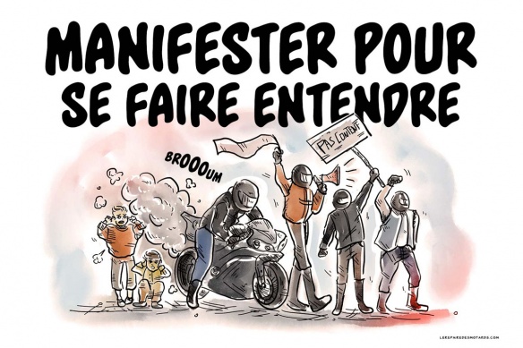 Manifester à moto pour se faire entendre