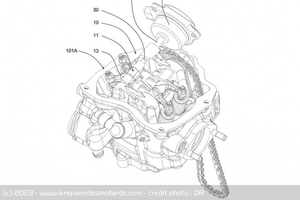 Le brevet du système VVT Piaggio