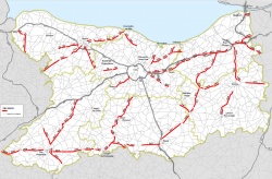 Les routes du Calvados qui repassent à 80 km/h - Crédit : IGN / Département du Calvados