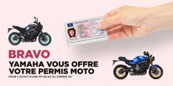 Promo Yamaha : permis moto A2 offert