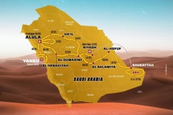 Carte du Dakar en Arabie Saoudite