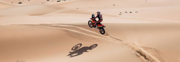 #47 BENAVIDES Kevin (arg), Red Bull KTM Factory Racing, KTM, Moto, FIM W2RC, action during the Stage 10 of the Dakar 2023 between Haradh and Shaybah, on January 11, 2023 in Shaybah, Saudi Arabia © A.S.O./F.Gooden/DPPI