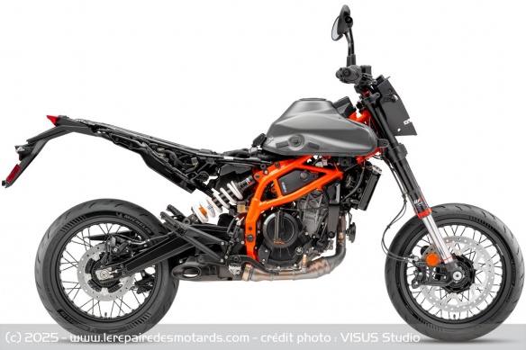 Le châssis de la KTM 390 SMC R