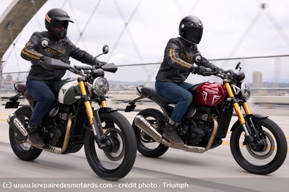 Les Triumph Scrambler 400 X et Speed 400