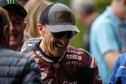 Jeremy McWilliams lors de sa participation au Goodwood Festival 2024 - Crédit photo : Indian Motorcycle