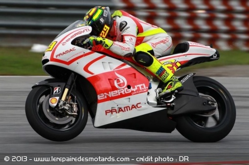 Andrea Iannone sur la Ducati du team Pramac