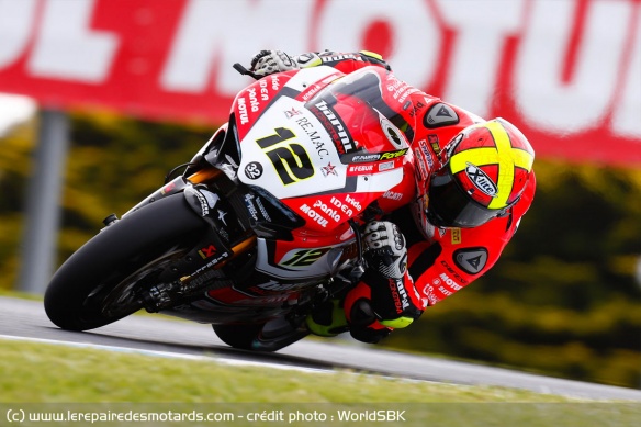 Xavi Forés sur la Ducati 1199 Panigale de Superbike