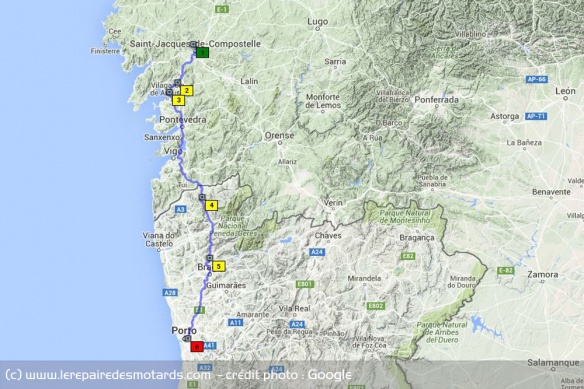 L'itinéraire de Compostelle à Porto