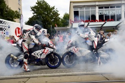 Le WSBK parade à Francfort - crédit photo : DWO