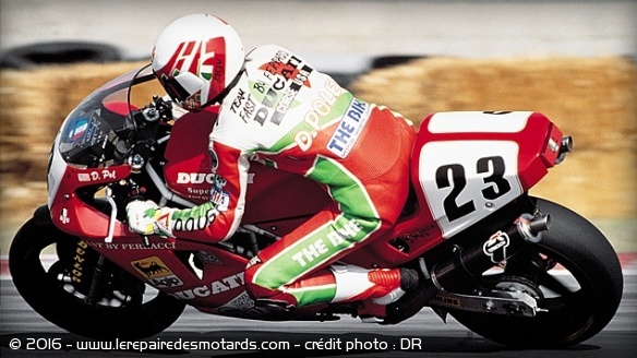 Doug Polen Champion WSBK 1991 sur Ducati NCR