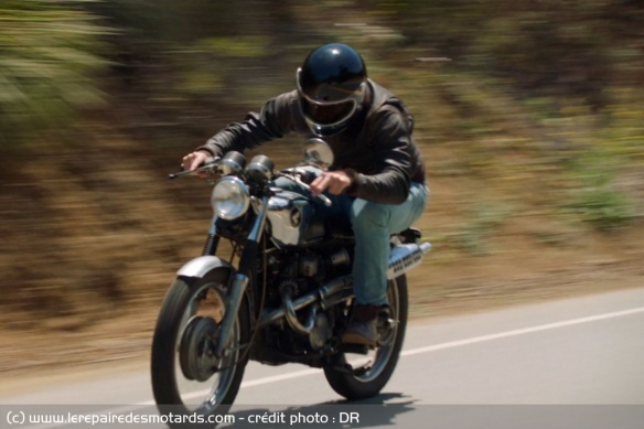 Johnny sur sa Honda CL 175