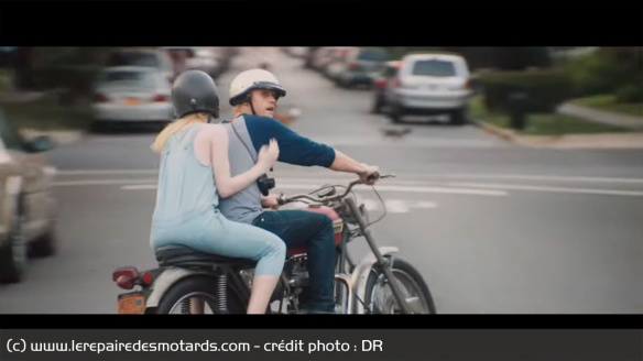 David et Lilly sur la Triumph Bonneville