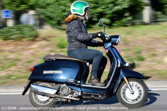 Essai du Bering Lady Amber sur le scooter Lambretta V125 Special