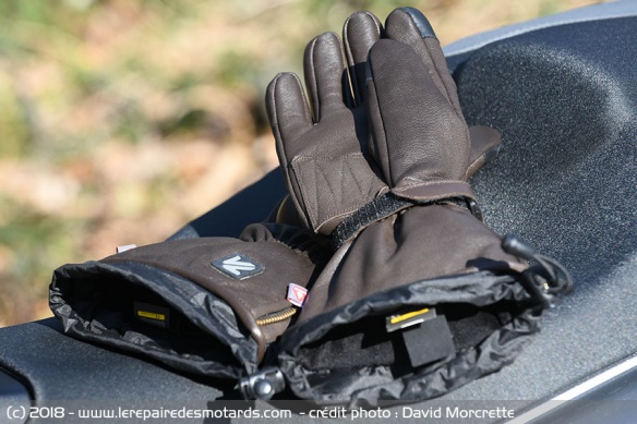 Les dessous des gants chauffants VQuattro Virago