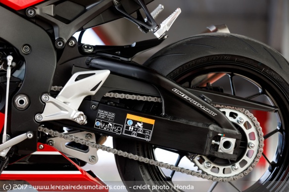 Le bras oscillant de la Honda CBR 1000 RR Fireblade