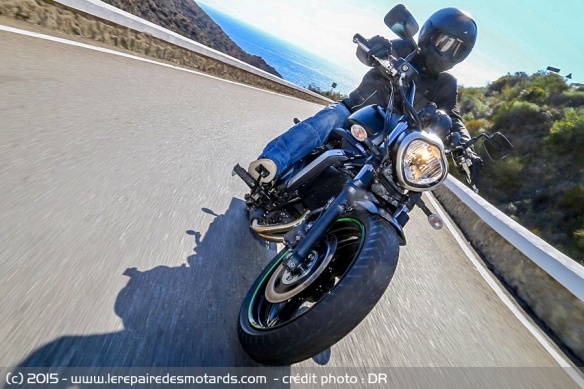 Kawasaki Vulcan S650 sur nationale