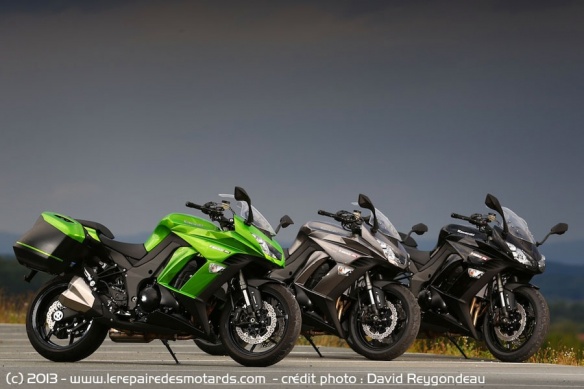 Coloris Kawasaki Z1000 SX : vert, gris et noir