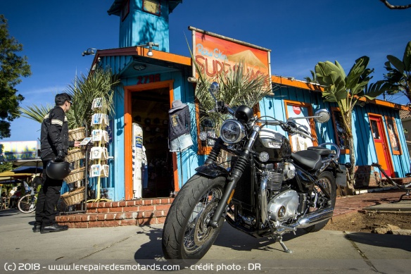 Triumph Bonneville Speedmaster en ville