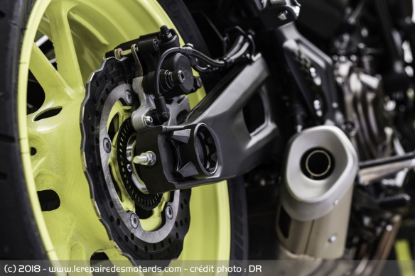 Roue arrière de la Yamaha MT-07