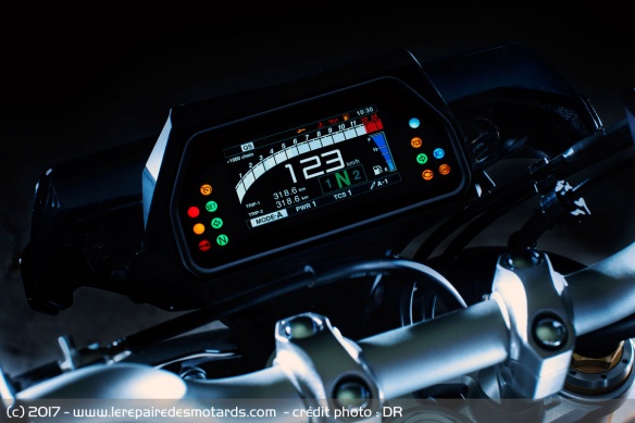 L'instrumentation de la Yamaha MT-10 SP