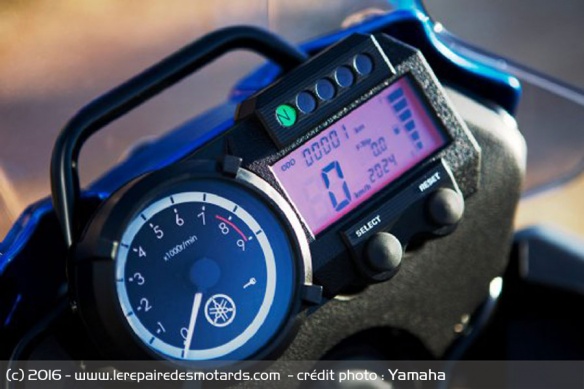 Essai Yamaha XT660Z Ténéré : tableau de bord complet