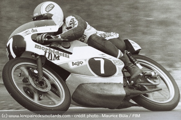 En 1975, Paolo Pileri a écrasé la concurrence au guidon de sa Morbidelli 125