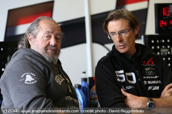 Marc Mothré avec Hervé Moineau lors du Bol d'Or 2014