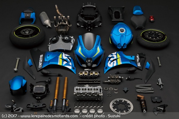 Vue éclatée de la Suzuki GSX-R