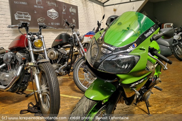 La Kawasaki zx6r au garage La Forge