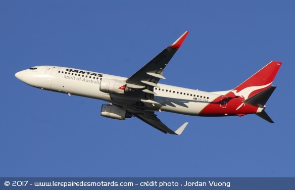 Un B-737 de la Qantas Airlines