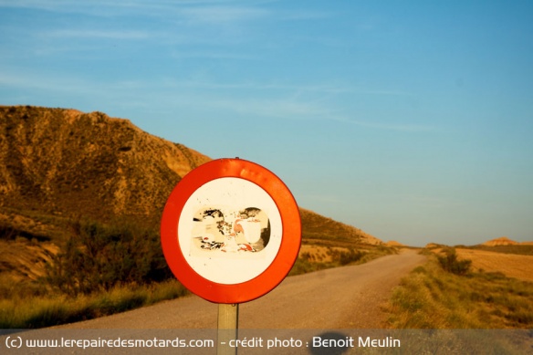 Les Bardenas (Espagne) : vitesse limitée