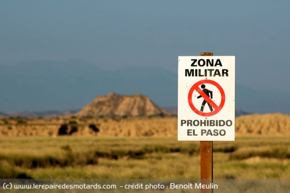 Les Bardenas (Espagne) : attention zone militaire