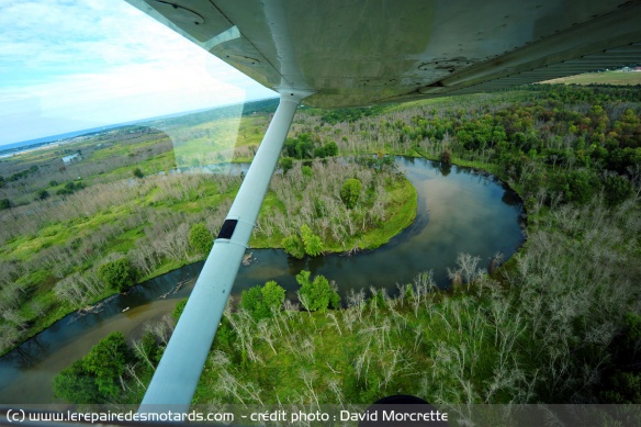 La rivière Manistee vue du ciel