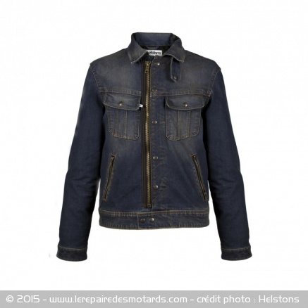 Veste Helstons en jean : Cannonball de face